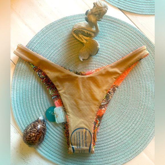 Luli Fama NWT 2024 Seashell Jewel high cut Brazilian reversible bikini bottom - Picture 10 of 13